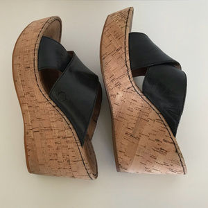 Born platform wedge heeled sandals